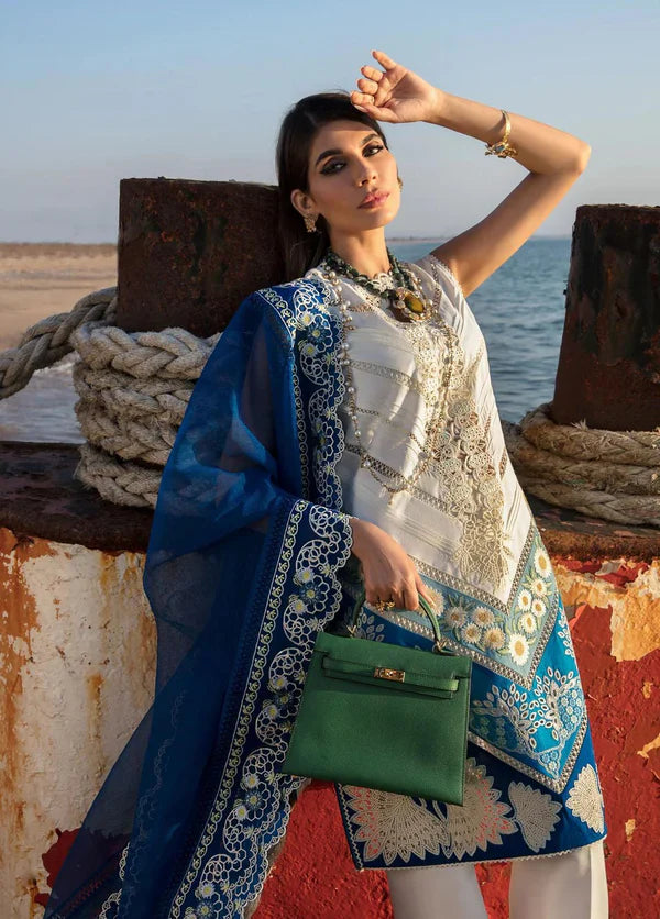 Crimson Embroidered Lawn Suits Unstitched 3 Piece CR23E Summery Medley D6A - Luxury Collection