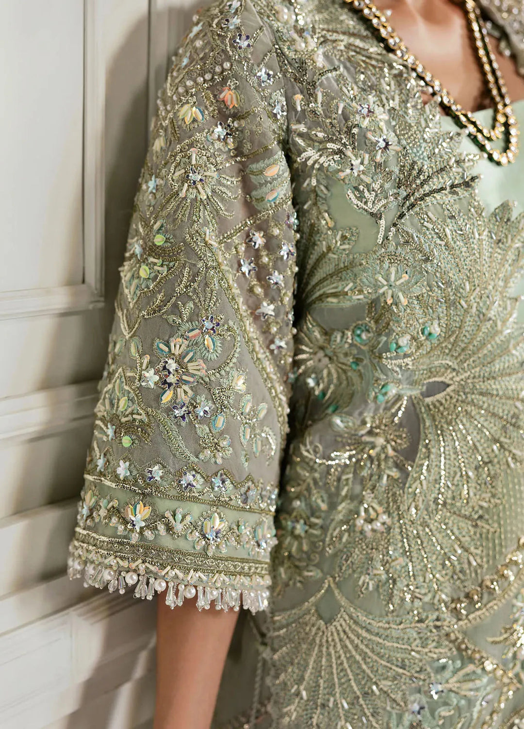 Crimson X Saira Shakira Embroidered Organza Suits Unstitched 3 Piece CR24SW Art Deco Glitz - Wedding Collection