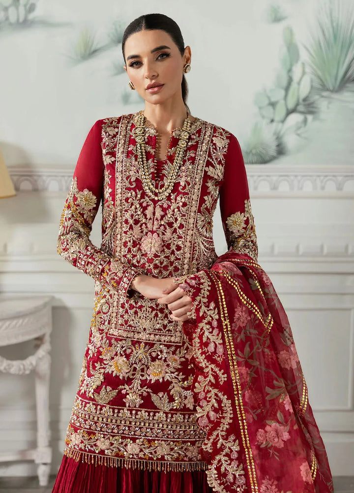 Crimson X Saira Shakira Embroidered Organza Suits Unstitched 3 Piece CR24SW Artisan Story - Wedding Collection