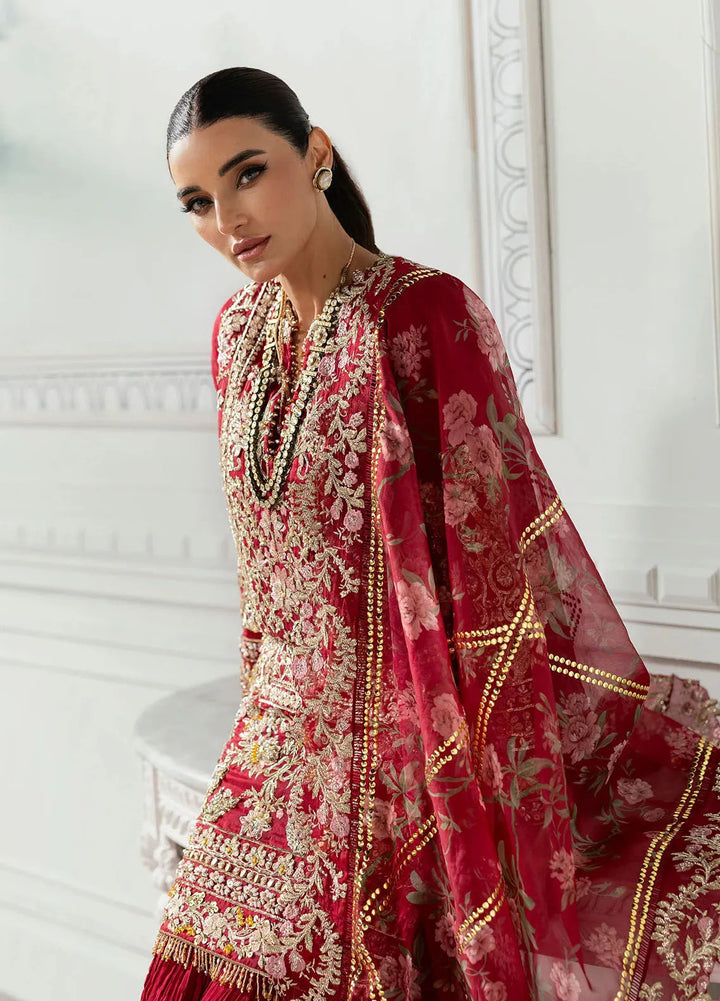 Crimson X Saira Shakira Embroidered Organza Suits Unstitched 3 Piece CR24SW Artisan Story - Wedding Collection