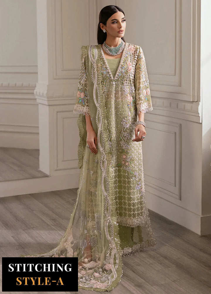 Crimson X Saira Shakira Embroidered Organza Suits Unstitched 3 Piece CR24SW Sparkle Cascade - Wedding Collection