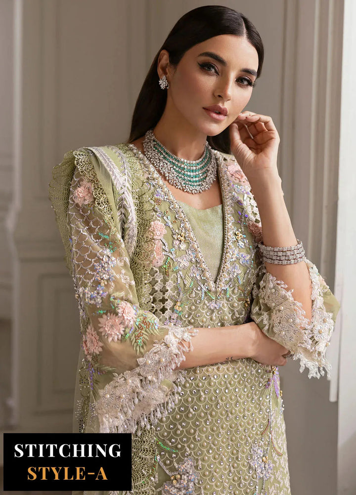 Crimson X Saira Shakira Embroidered Organza Suits Unstitched 3 Piece CR24SW Sparkle Cascade - Wedding Collection