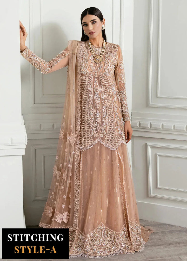Crimson X Saira Shakira Embroidered Tulle Suits Unstitched 3 Piece CR24SW Stardust - Wedding Collection