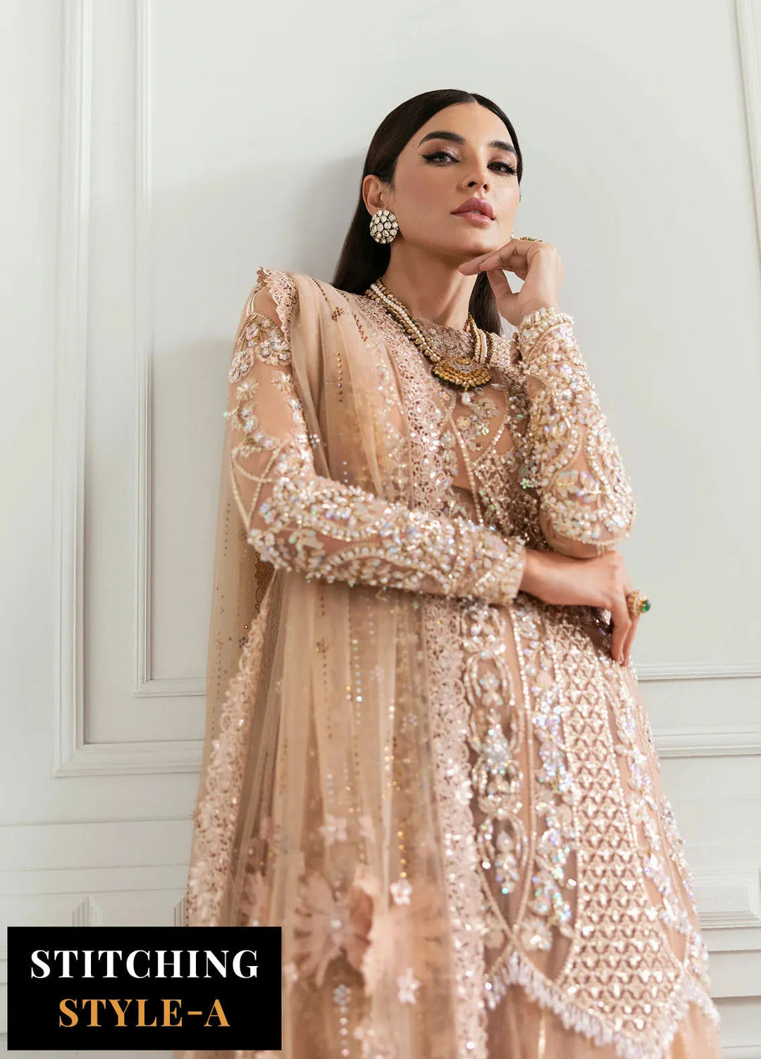 Crimson X Saira Shakira Embroidered Tulle Suits Unstitched 3 Piece CR24SW Stardust - Wedding Collection