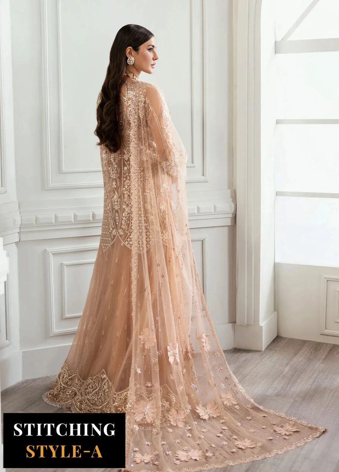 Crimson X Saira Shakira Embroidered Tulle Suits Unstitched 3 Piece CR24SW Stardust - Wedding Collection