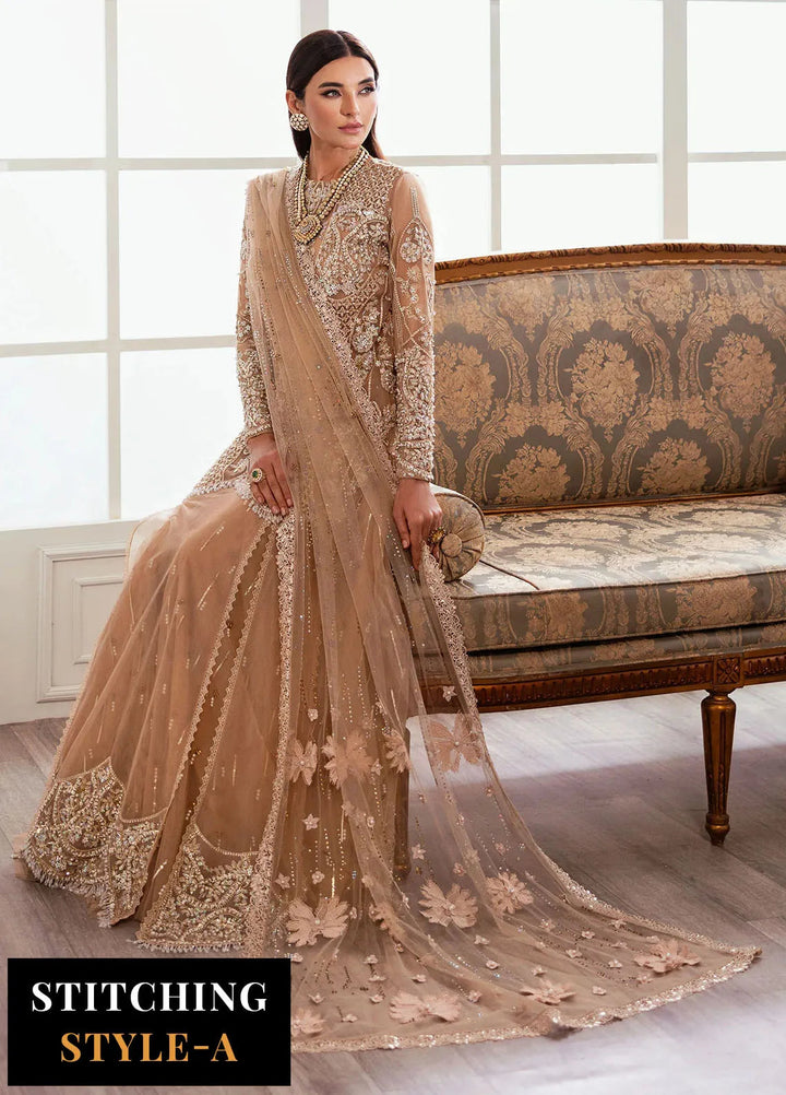 Crimson X Saira Shakira Embroidered Tulle Suits Unstitched 3 Piece CR24SW Stardust - Wedding Collection