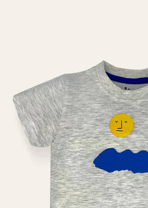 Ixample Pret Printed Cotton Jersey 1 Piece Oatmeal Waves