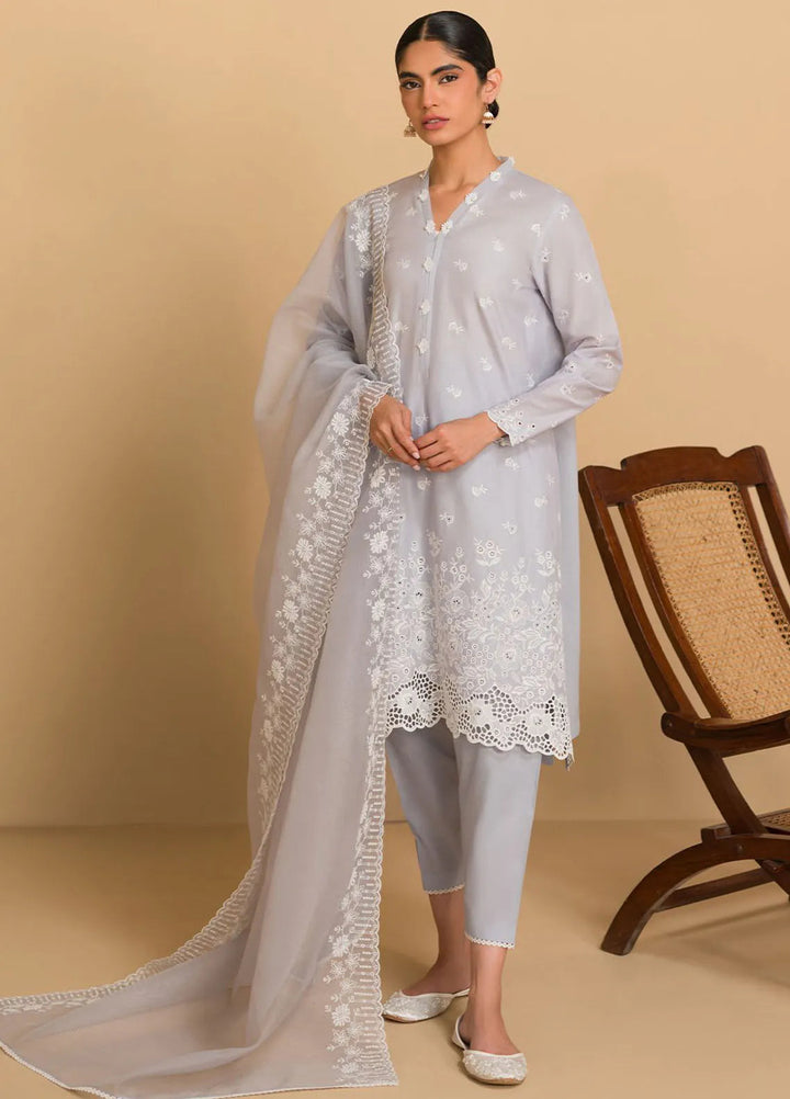 Cross Stitch Chikankari Embroidered Lawn Suit Unstitched 3 Piece CS24C-2 D-02 Celestial Breeze - Summer Collection