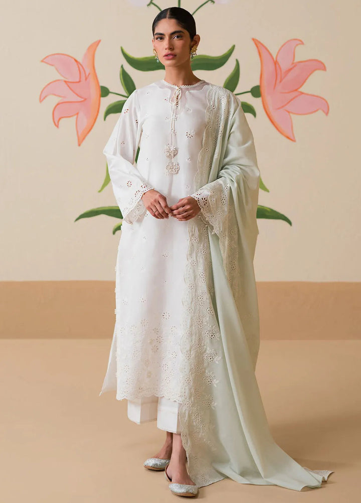 Cross Stitch Chikankari Embroidered Lawn Suit Unstitched 3 Piece CS24C-2 D-03 Floral Serenity - Summer Collection