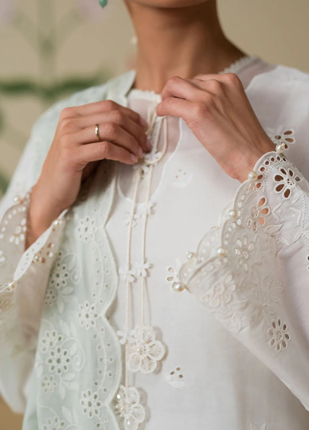 Cross Stitch Chikankari Embroidered Lawn Suit Unstitched 3 Piece CS24C-2 D-03 Floral Serenity - Summer Collection