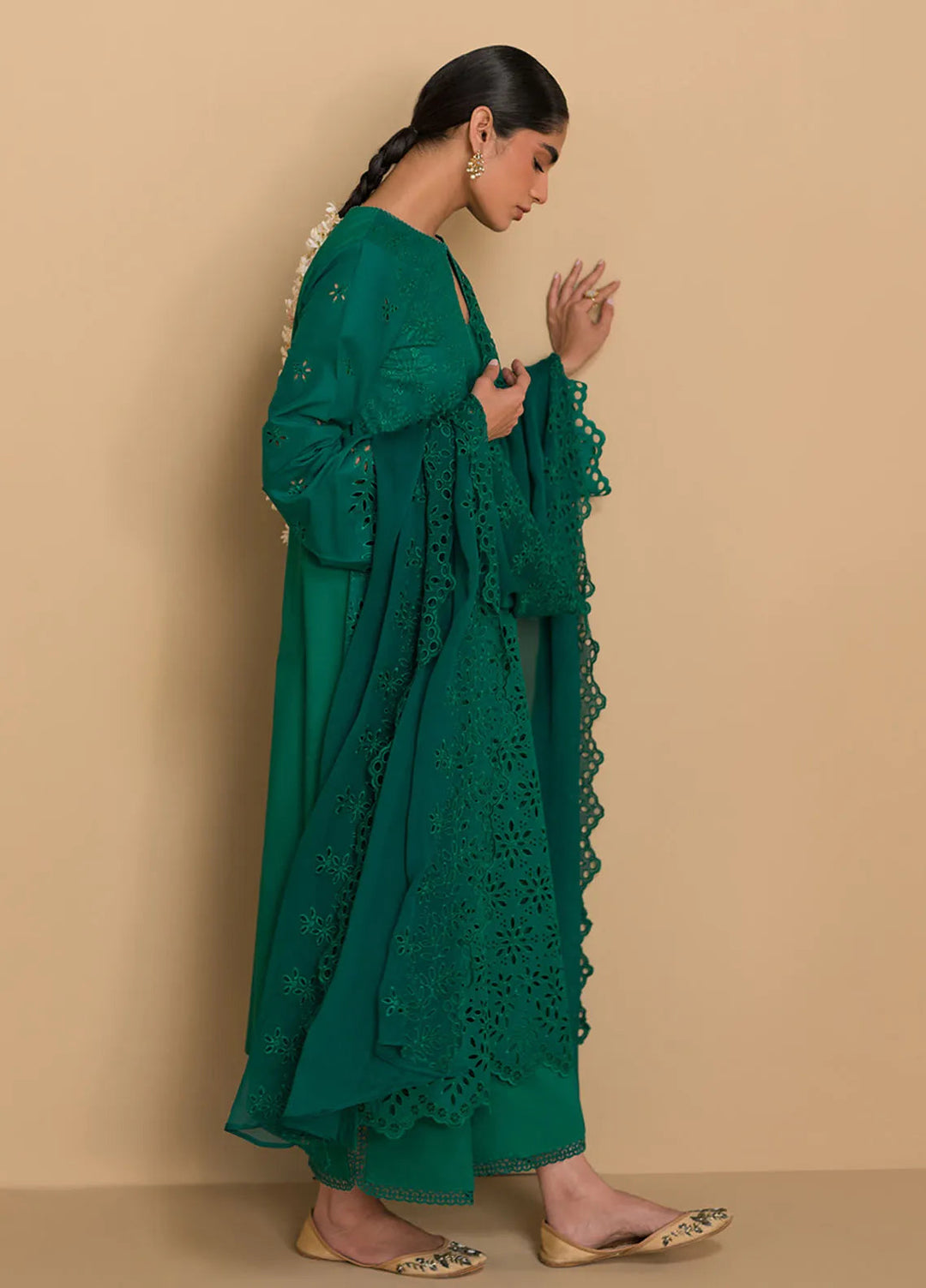 Cross Stitch Chikankari Embroidered Lawn Suit Unstitched 3 Piece CS24C-2 D-05 Pine Forest - Summer Collection