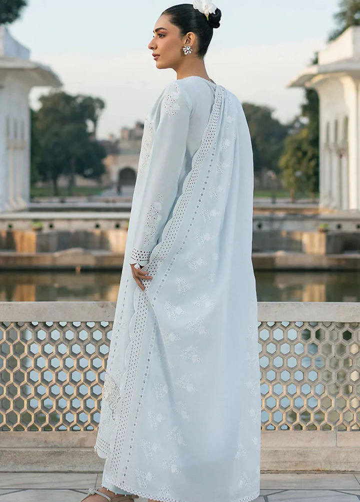 Cross Stitch Chikankari Lawn Suits Unstitched 3 Piece CS25CE Aqua Haze - Summer Collection