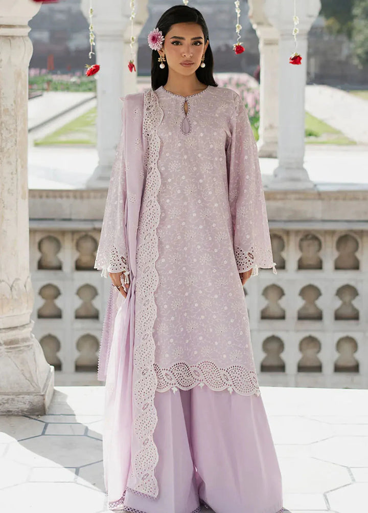 Cross Stitch Chikankari Lawn Suits Unstitched 3 Piece CS25CE Forest Fog - Summer Collection