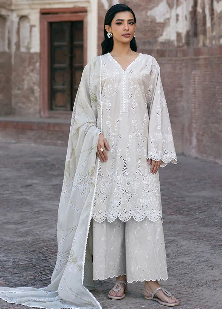 Cross Stitch Chikankari Lawn Suits Unstitched 3 Piece CS25CE Garden Charm - Summer Collection