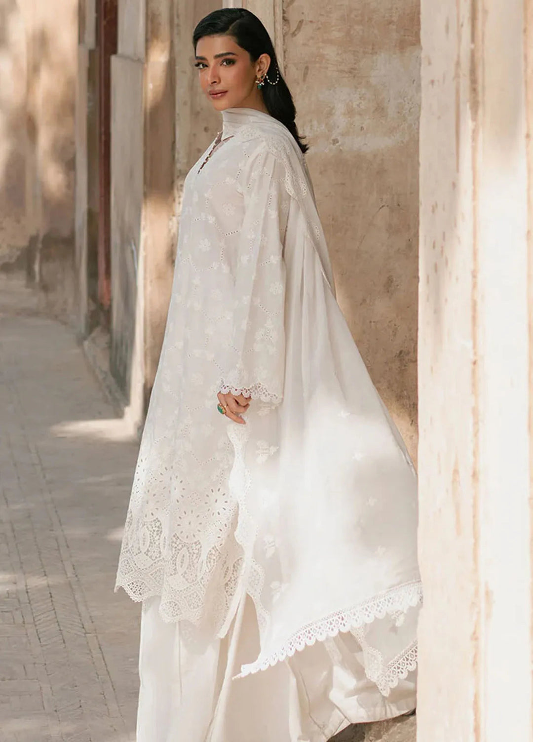 Cross Stitch Chikankari Lawn Suits Unstitched 3 Piece CS25CE Pearl Chantelle - Summer Collection