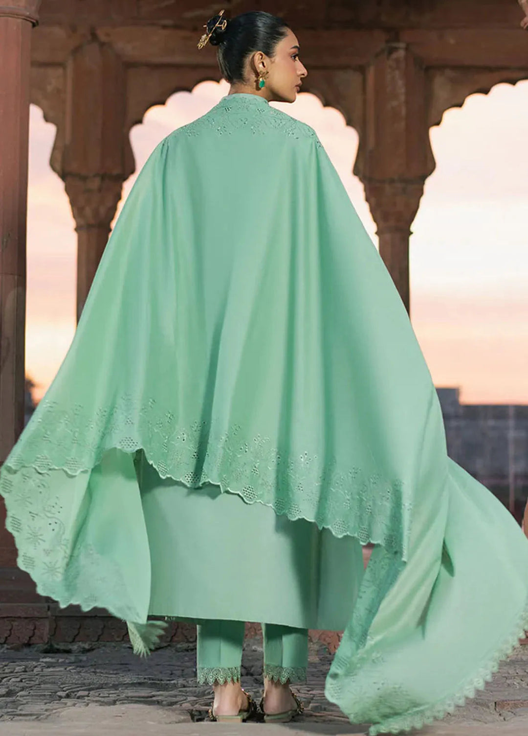 Cross Stitch Chikankari Lawn Suits Unstitched 3 Piece CS25CE Spring Field - Summer Collection