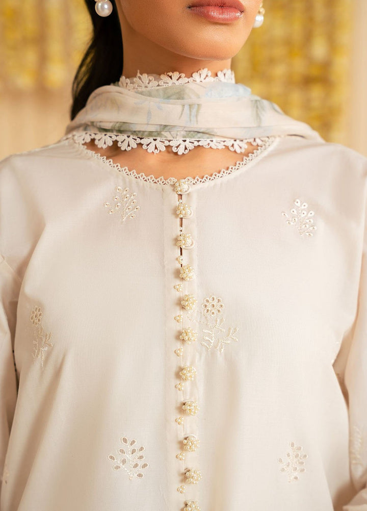 Cross Stitch Chikankari Lawn Suits Unstitched 3 Piece CS25CP Gardenia Muse - Summer Collection