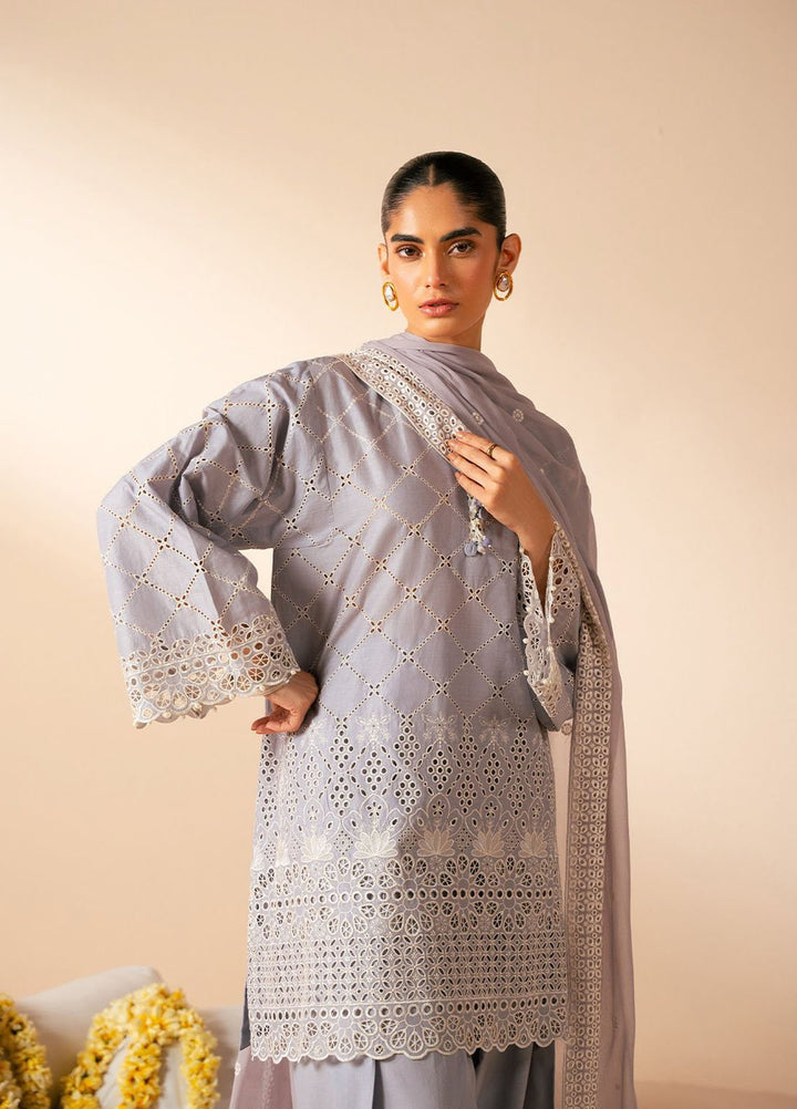 Cross Stitch Chikankari Lawn Suits Unstitched 3 Piece CS25CP Lavender Aura - Summer Collection