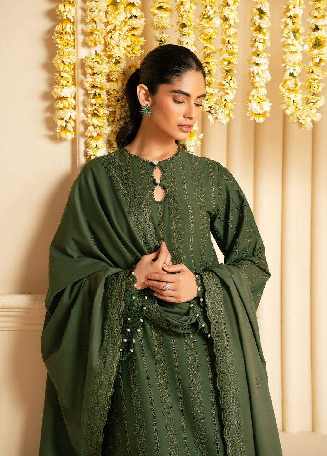 Cross Stitch Chikankari Lawn Suits Unstitched 3 Piece CS25CP Mystic Veil - Summer Collection