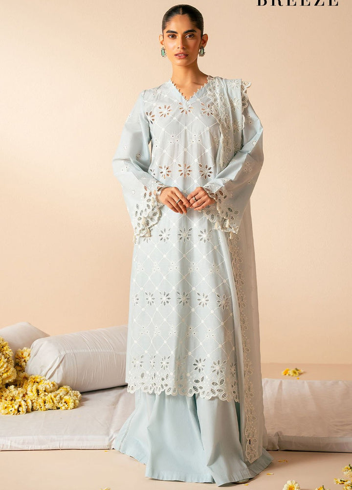 Cross Stitch Chikankari Lawn Suits Unstitched 3 Piece CS25CP Pastel Breeze - Summer Collection