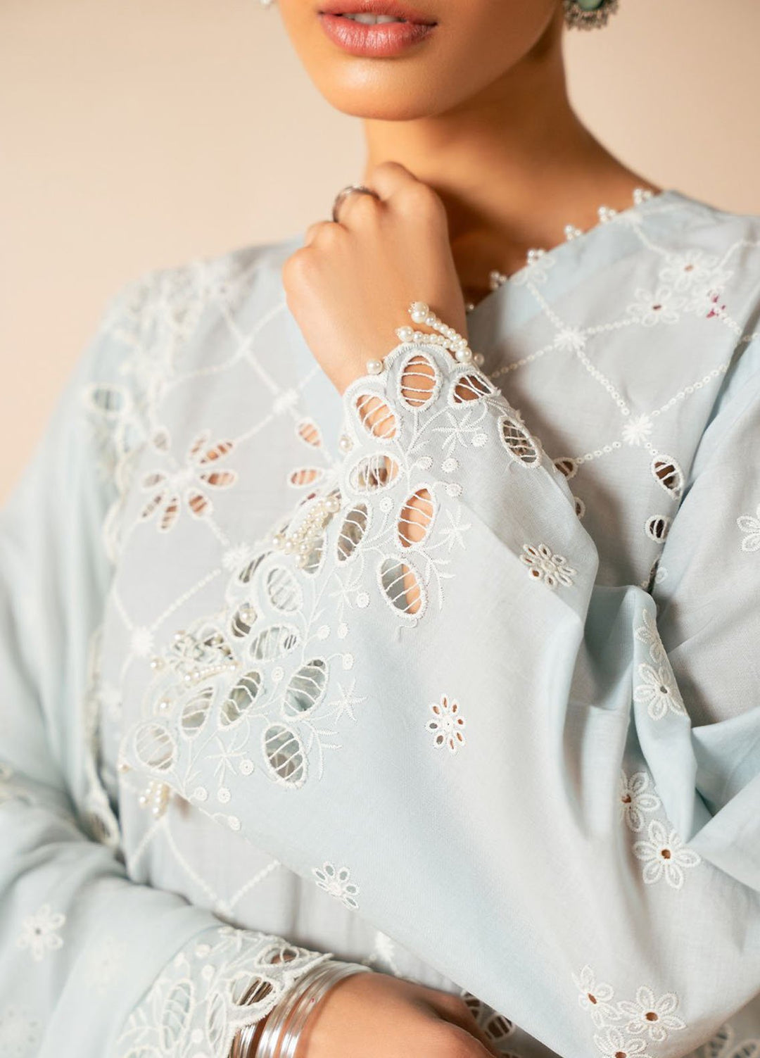 Cross Stitch Chikankari Lawn Suits Unstitched 3 Piece CS25CP Pastel Breeze - Summer Collection