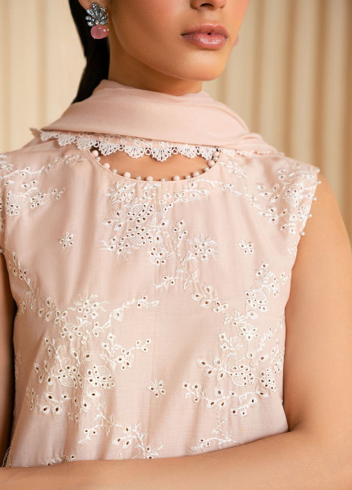 Cross Stitch Chikankari Lawn Suits Unstitched 3 Piece CS25CP Rosy Dusk - Summer Collection