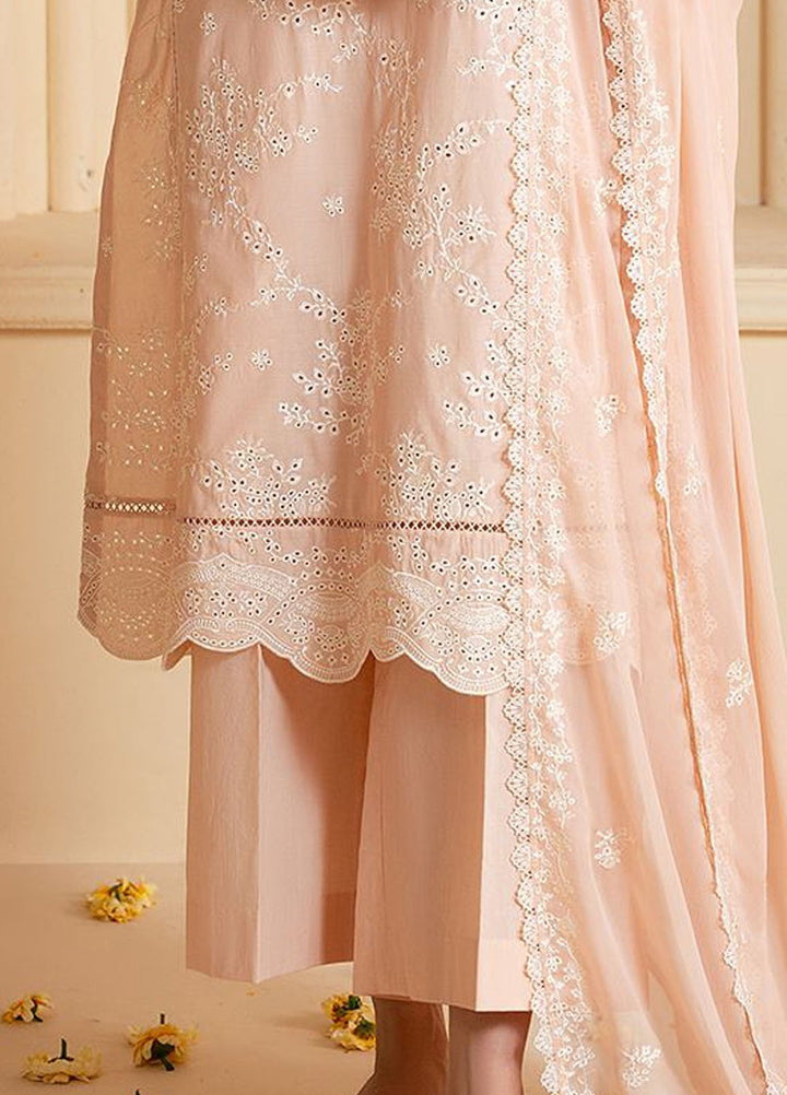Cross Stitch Chikankari Lawn Suits Unstitched 3 Piece CS25CP Rosy Dusk - Summer Collection
