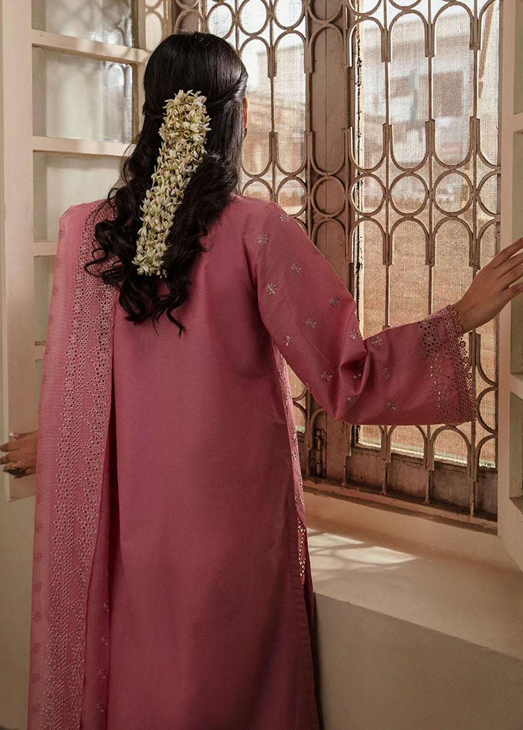 Cross Stitch Embroidered Lawn Suits Unstitched 3 Piece CS23CK CORAL BOUGUET - Summer Collection