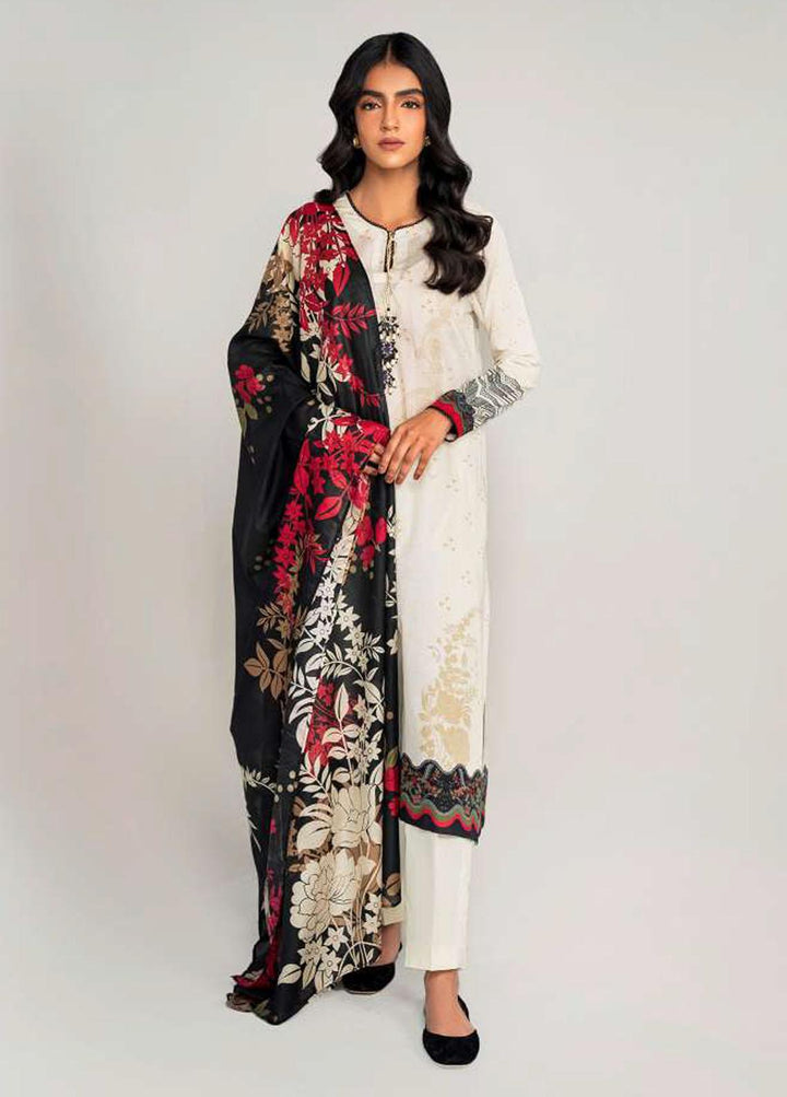 Daily Lawn By Cross Stitch Printed Lawn Suits Unstitched 3 Piece CS23D 10 PEARL FLORA - Summer Collection