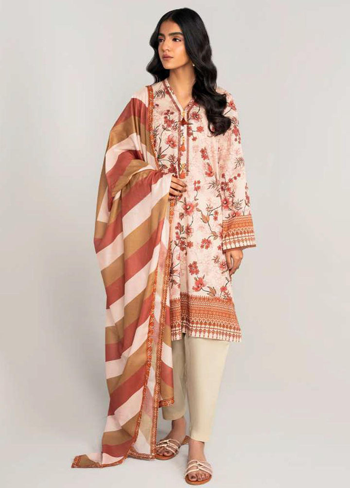 Daily Lawn By Cross Stitch Printed Lawn Suits Unstitched 3 Piece CS23D 14 TORI DREAM - Summer Collection