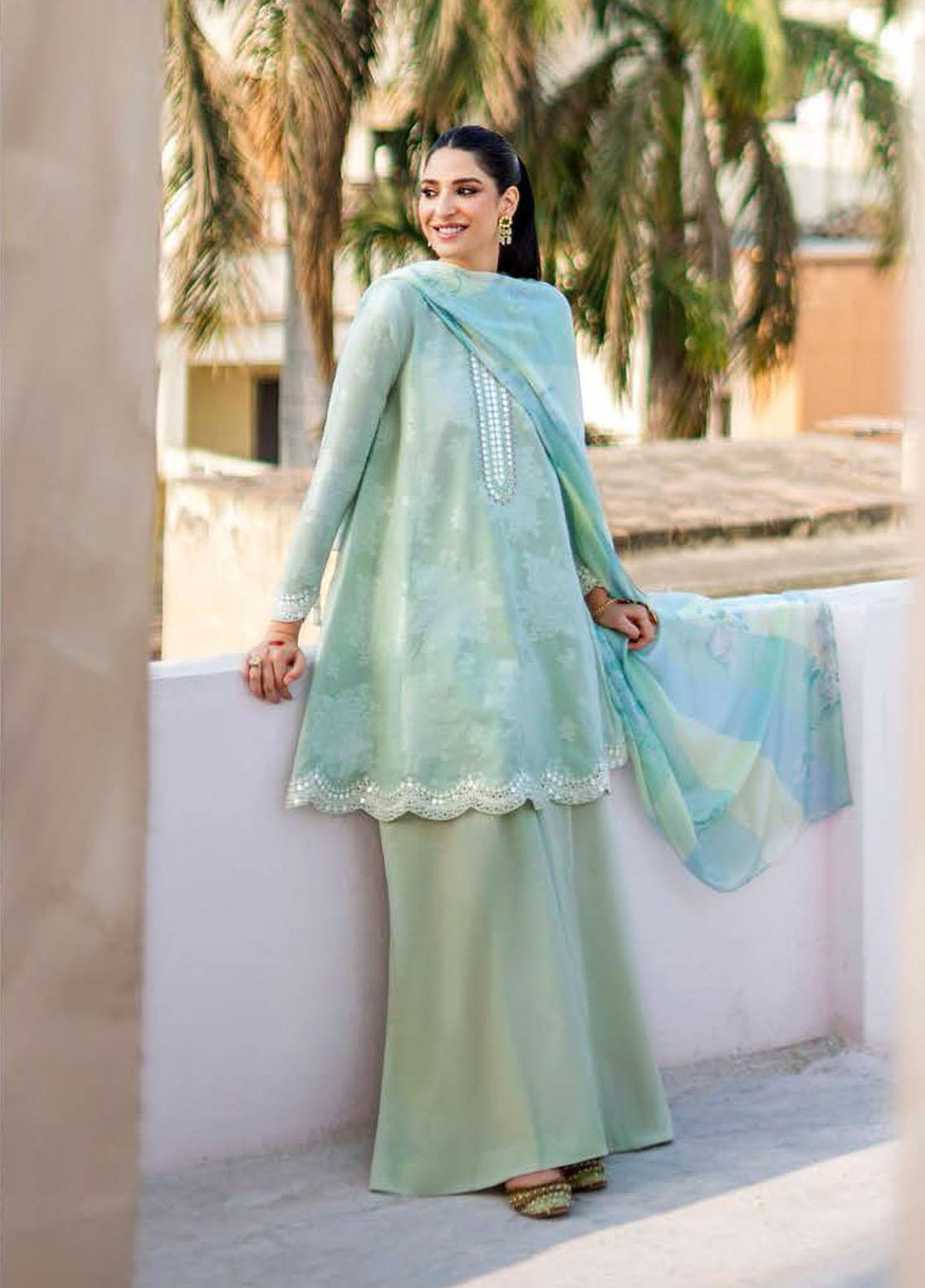 Cross Stitch Embroidered Jacquard Suits Unstitched 3 Piece CS23EL 03 Eden Glow - Eid Collection