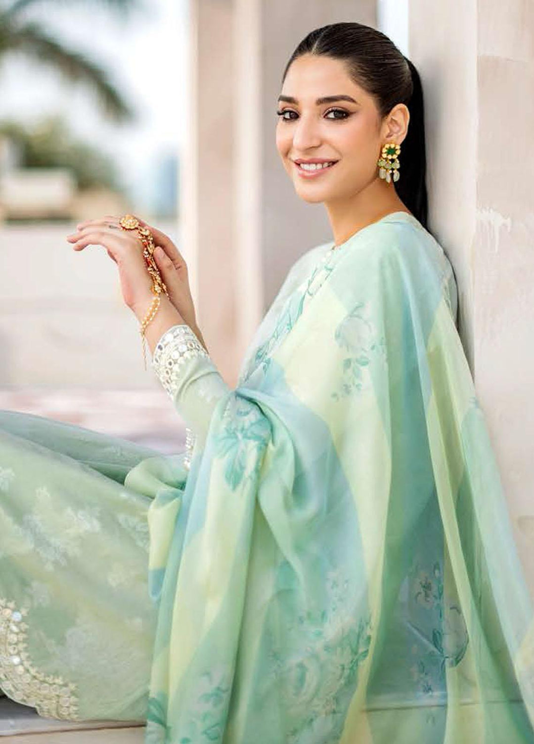 Cross Stitch Embroidered Jacquard Suits Unstitched 3 Piece CS23EL 03 Eden Glow - Eid Collection