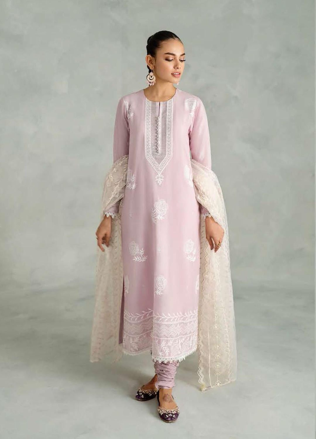 Cross Stitch Embroidered Lawn Suits Unstitched 3 Piece CS23EL 11 Perse Aura - Eid Collection