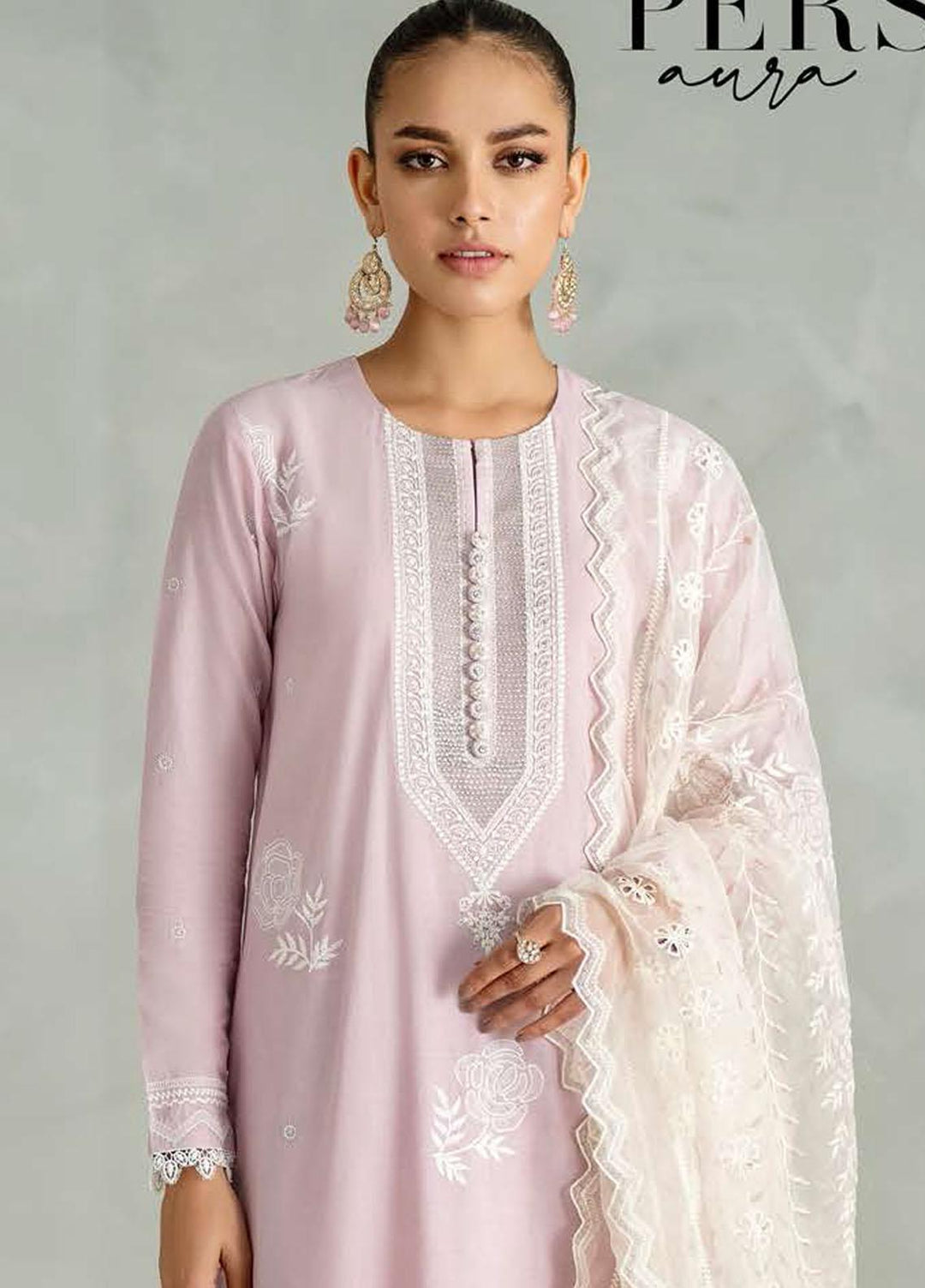 Cross Stitch Embroidered Lawn Suits Unstitched 3 Piece CS23EL 11 Perse Aura - Eid Collection