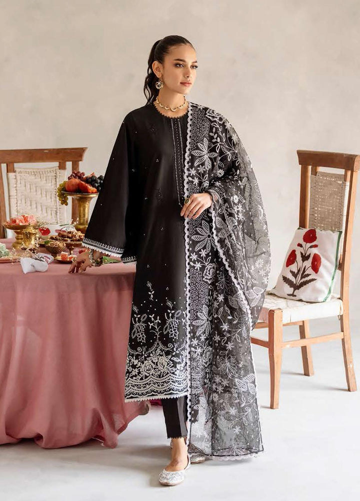 Cross Stitch Embroidered Lawn Suits Unstitched 3 Piece CS23EL 12 Shaded Hue - Eid Collection