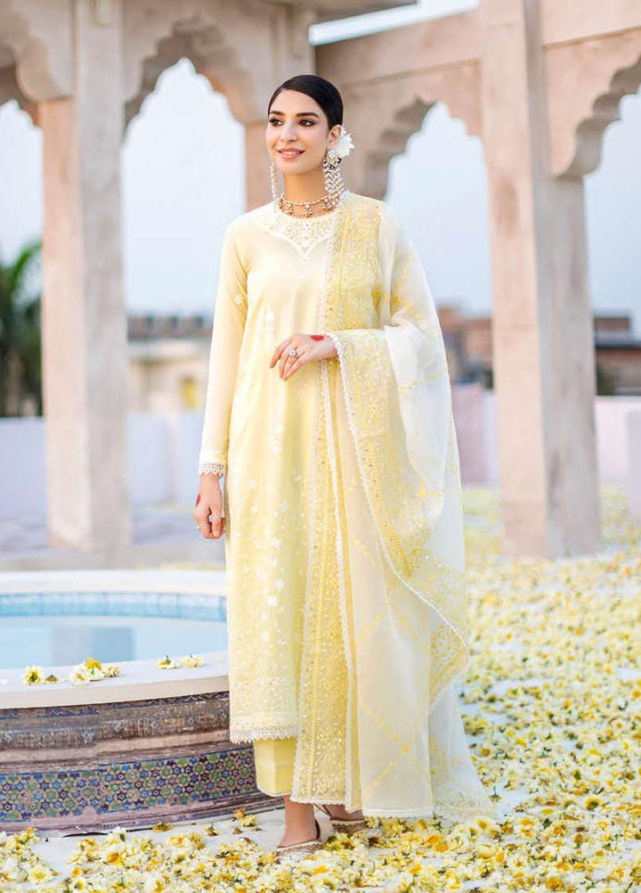 Cross Stitch Embroidered Lawn Suits Unstitched 3 Piece CS23EL 13 Summer Breeze - Eid Collection