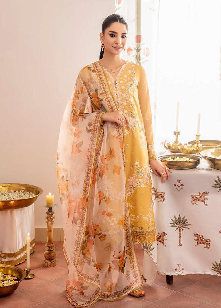 Cross Stitch Embroidered Lawn Suits Unstitched 3 Piece CS23EL 16 Vigour Floret - Eid Collection