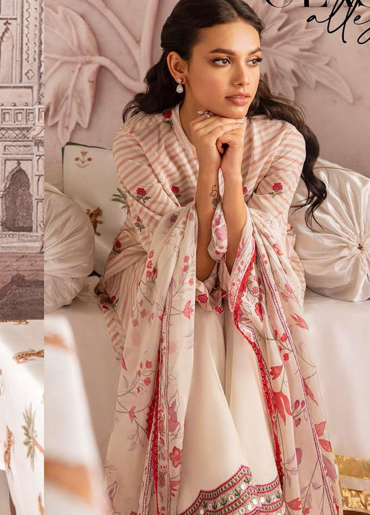 Cross Stitch Embroidered Lawn Suits Unstitched 3 Piece CS23EL 17 Classic Alley - Eid Collection