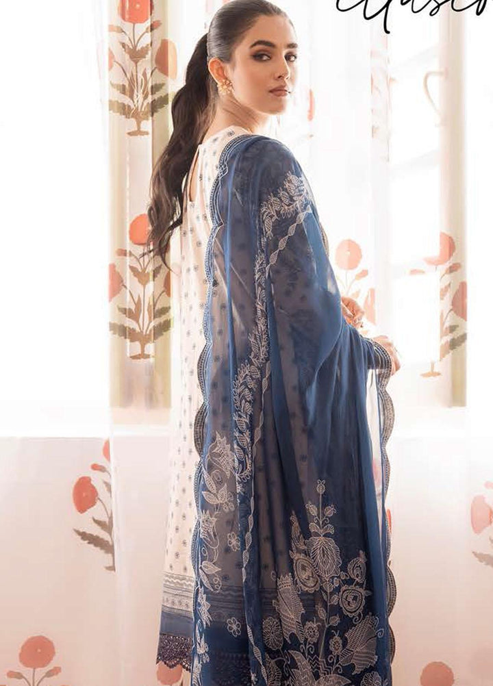 Cross Stitch Embroidered Lawn Suits Unstitched 3 Piece CS23EL 23 Prime illusion - Eid Collection