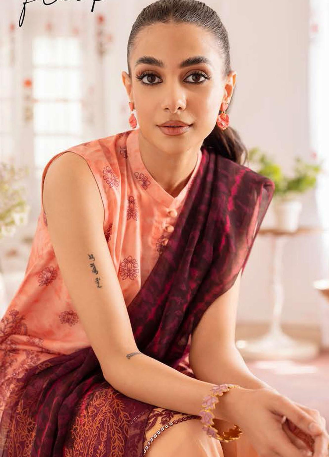 Cross Stitch Embroidered Lawn Suits Unstitched 3 Piece CS23EL 24 Vibrant Fleck - Eid Collection