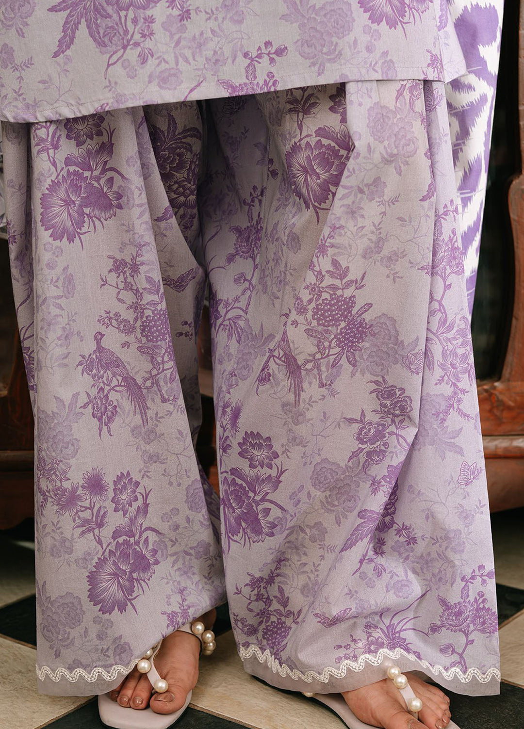 Cross Stitch Embroidered Cambric Suits Unstitched 3 Piece CS25MPU Floral Musk - Summer Collection