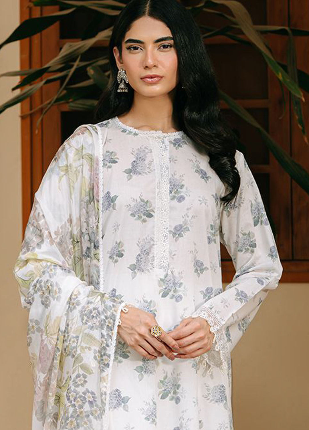 Cross Stitch Embroidered Cambric Suits Unstitched 3 Piece CS25MPU Ice Tale - Summer Collection