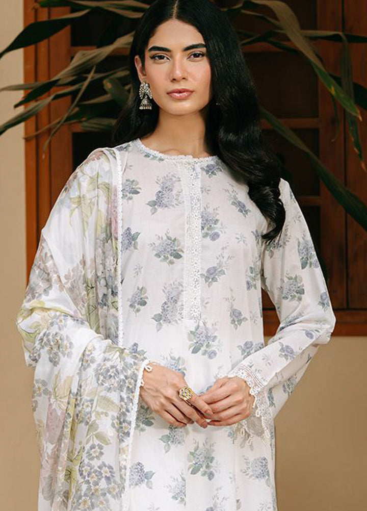 Cross Stitch Embroidered Cambric Suits Unstitched 3 Piece CS25MPU Ice Tale - Summer Collection