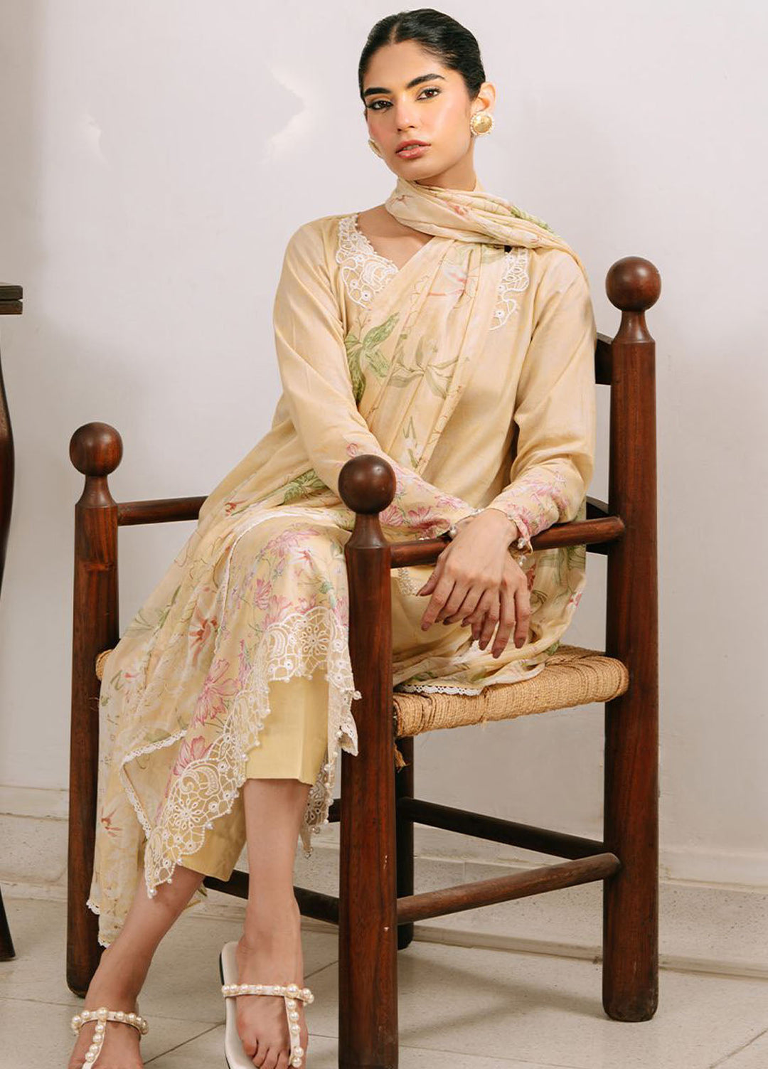 Cross Stitch Embroidered Cambric Suits Unstitched 3 Piece CS25MPU Lilly Garden - Summer Collection