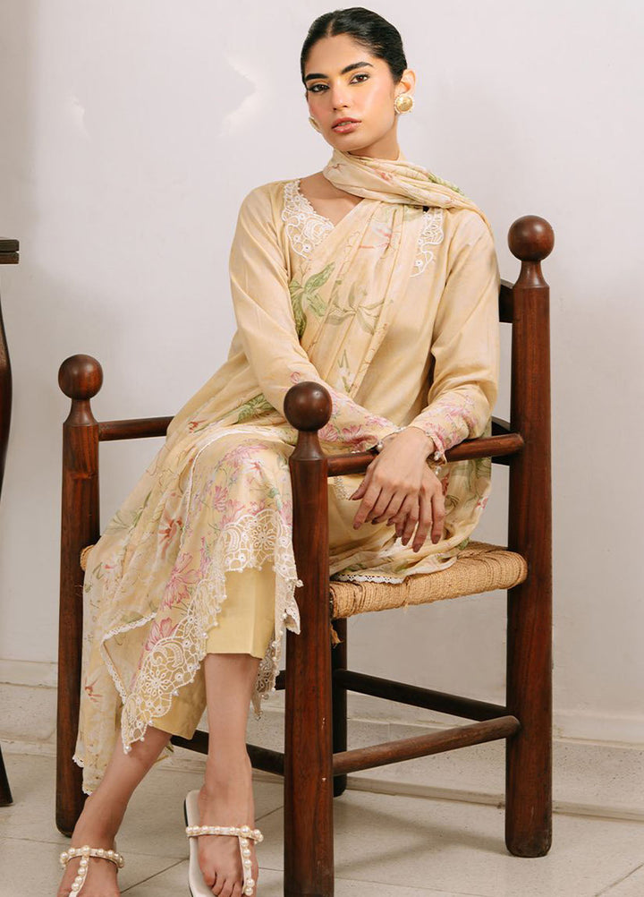 Cross Stitch Embroidered Cambric Suits Unstitched 3 Piece CS25MPU Lilly Garden - Summer Collection