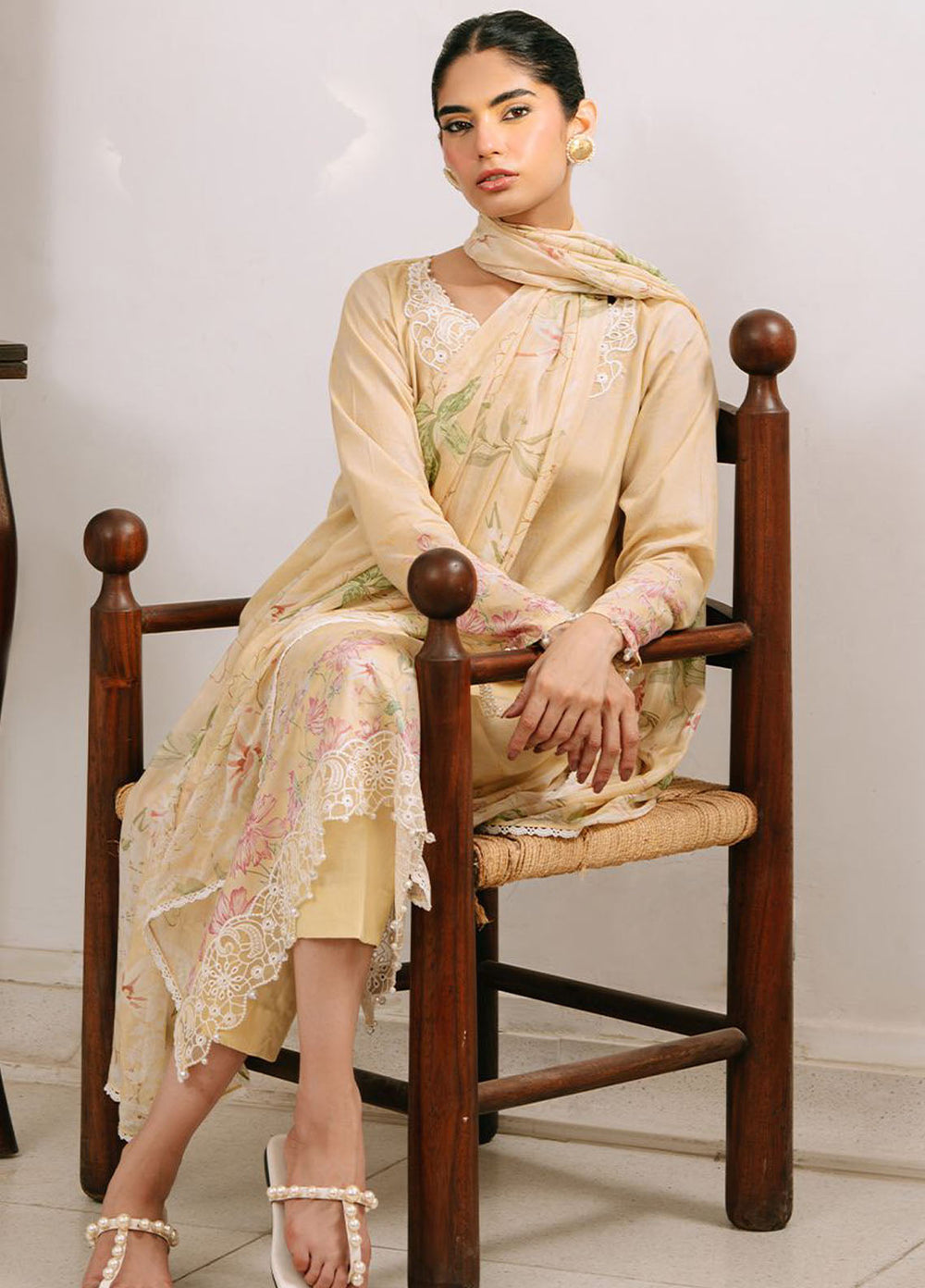 Cross Stitch Embroidered Cambric Suits Unstitched 3 Piece CS25MPU Lilly Garden - Summer Collection
