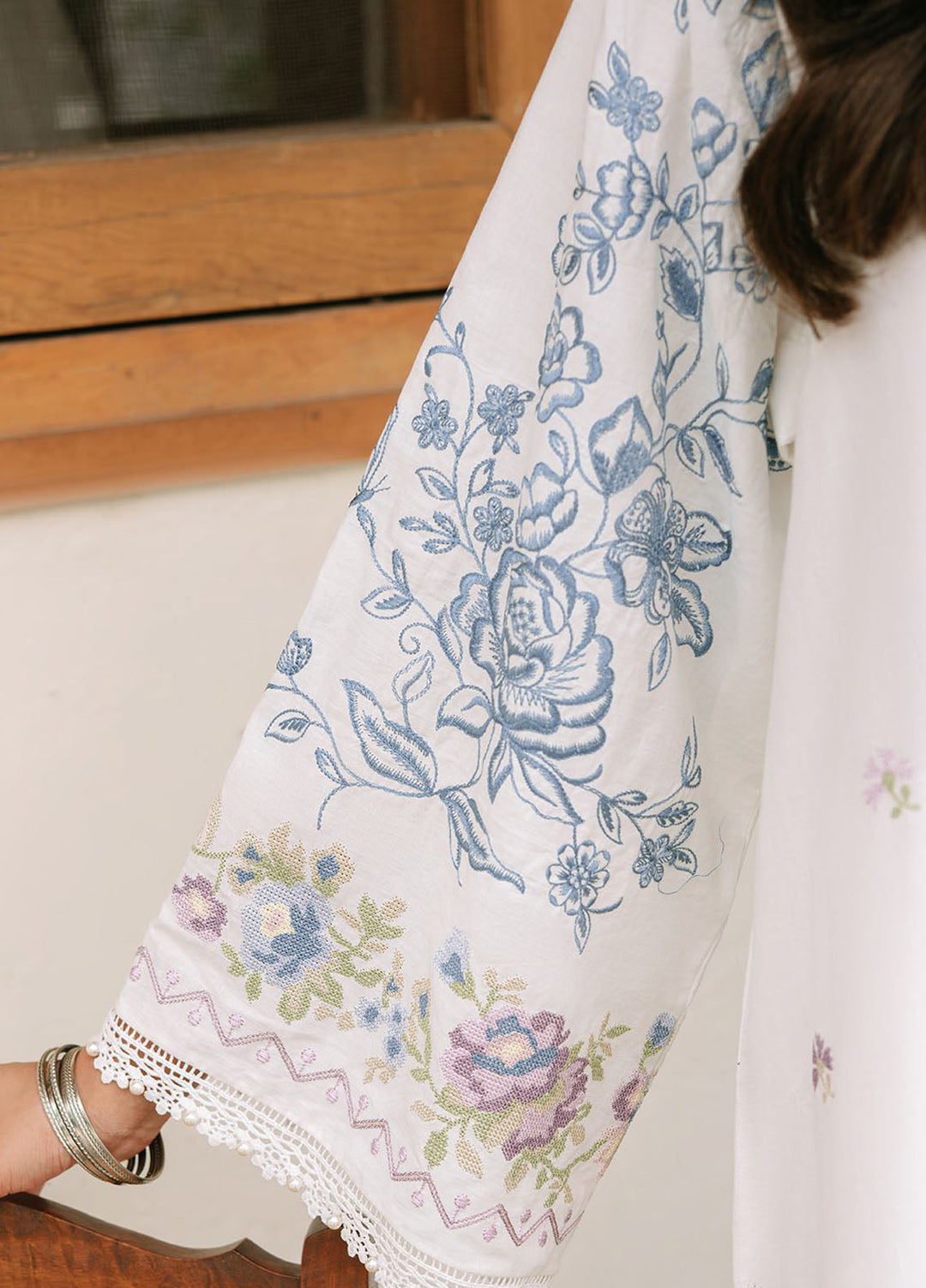 Cross Stitch Embroidered Cambric Suits Unstitched 3 Piece CS25MPU Ornate Gem - Summer Collection