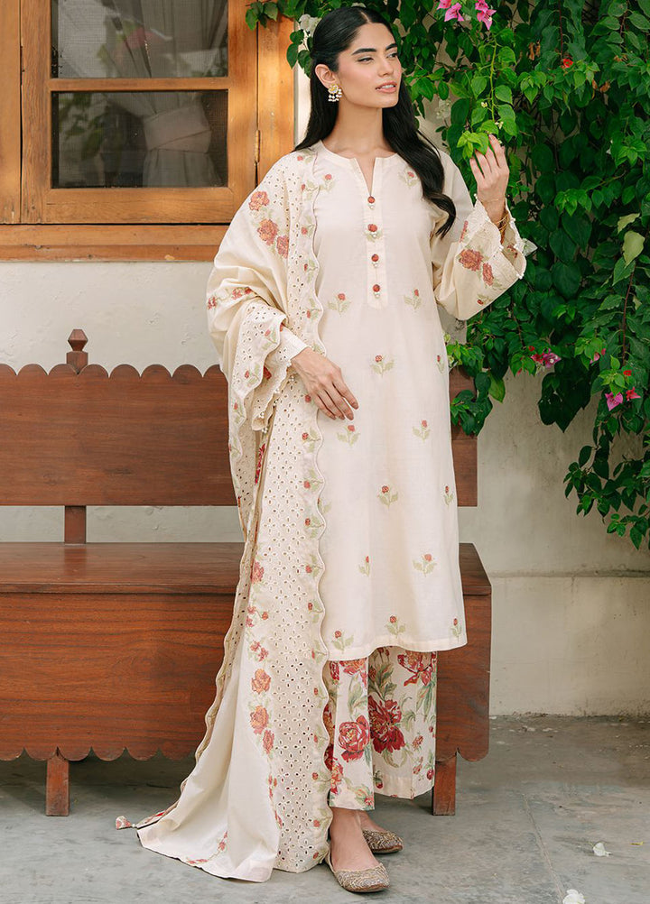 Cross Stitch Embroidered Cambric Suits Unstitched 3 Piece CS25MPU Sunset Orchard - Summer Collection