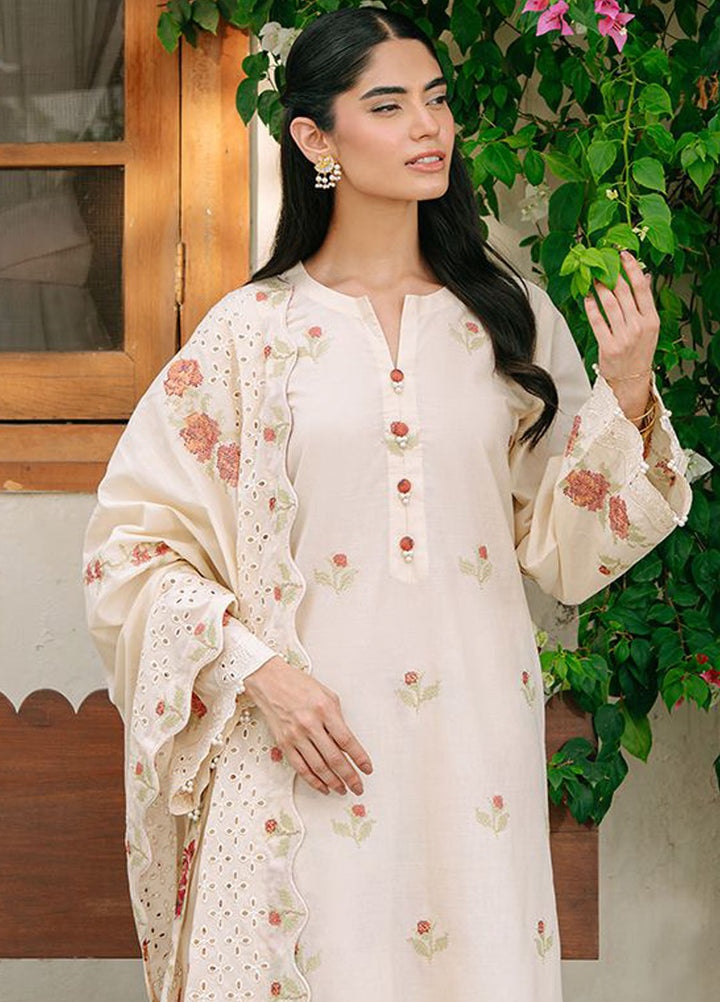 Cross Stitch Embroidered Cambric Suits Unstitched 3 Piece CS25MPU Sunset Orchard - Summer Collection