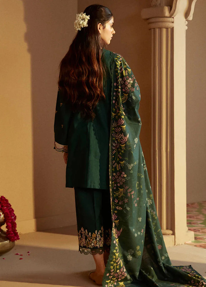 Cross Stitch Embroidered Khaddar Suits Unstitched 3 Piece CS24W Emerald Forest - Winter Collection